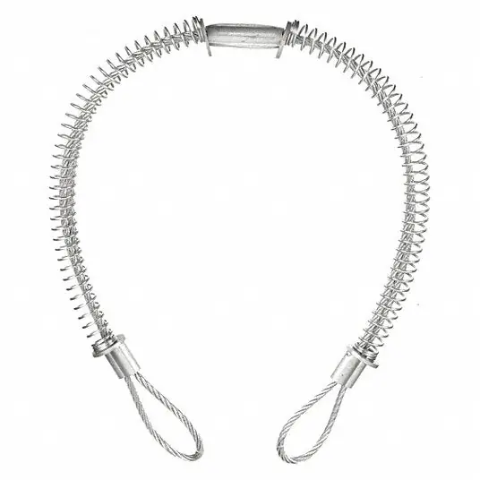 KVM Tools KV3MC04 Safety Cable Hose to Hose, 3 in Max Hose Size, 38 in Lg, Steel, 1/4 in Cable Dia