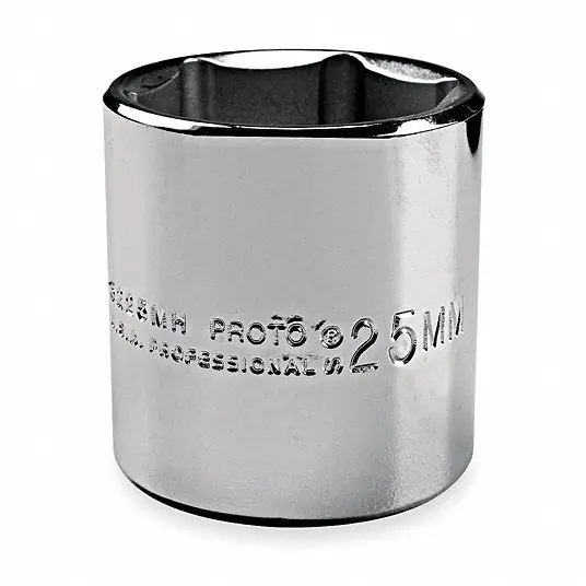 Proto J5434H Socket SAE, 1/2 in Drive Size, 1 1/16 in Socket Size, 6-Point, Std, Chrome, Socket