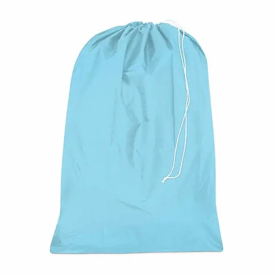 HBD DS182433 Laundry Bag Light Blue, 40 in Overall Lg, 30 in Overall Wd, 40 in Overall Ht, Polyester