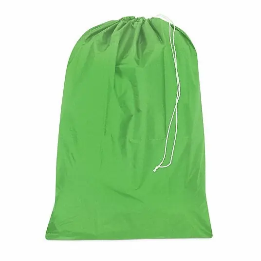 HBD DS182430 Laundry Bag Lime, 40 in Overall Lg, 30 in Overall Wd, 40 in Overall Ht, Polyester