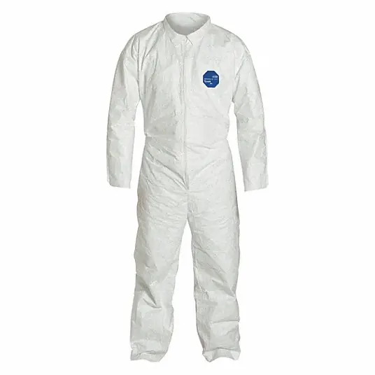 Dupont TY120SWH3X002500 Coveralls 3XL, Tyvek® 400, Open Wrist, Open Ankle, White, Serged Seam, 25 PK
