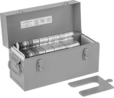 McMaster 97235K855 18-8 Stainless Steel Slotted Shim 260-Piece Assortment, Trade Size D