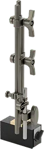 McMaster 2310A104 Rigid-Arm Magnetic-Base Indicator Holder Lug and Stem Mount, with Two 15" Long Fine-Adjustment Arms