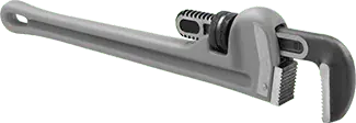 McMaster 5357A126 Pipe Wrench with Straight 2-1/2" Capacity Jaw, 18" Long, Red Painted Iron