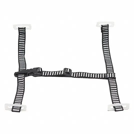 MSA 10124238 Chinstrap, 4-pt, 3/4" polyester webbing, attaches to suspension, 10 pack