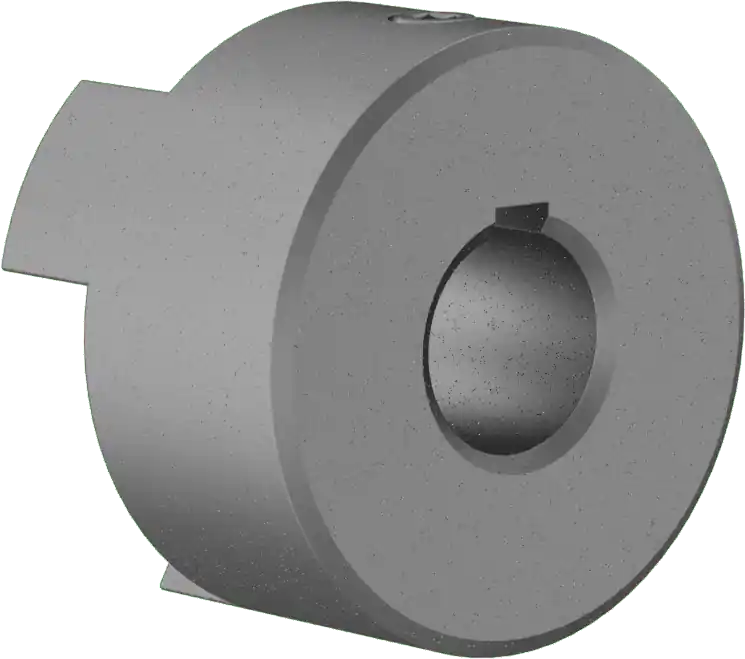 McMaster 6408K15 Flexible Shaft Coupling Iron Hub with Set Screw, 2-1/2" Overall Length, Keyed Shaft
