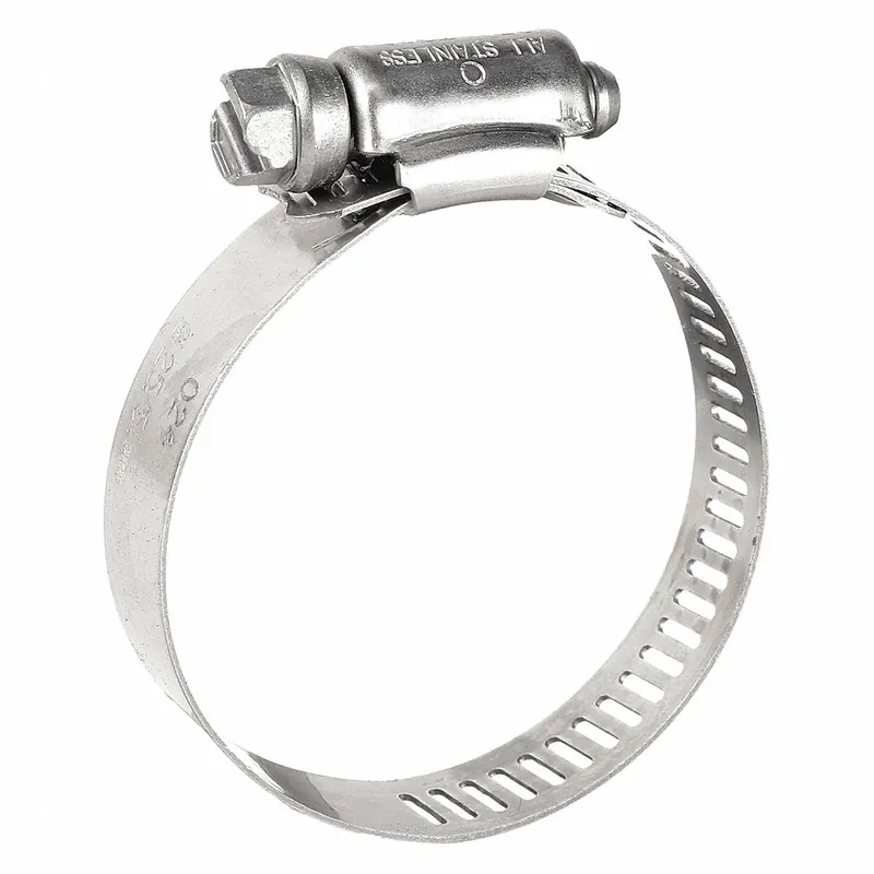 KVM Tools 6706170 Worm Gear Hose Clamp 201 Stainless Steel, Perforated Band, 3/8 in – 7/8 in Clamping Dia, 10 PK