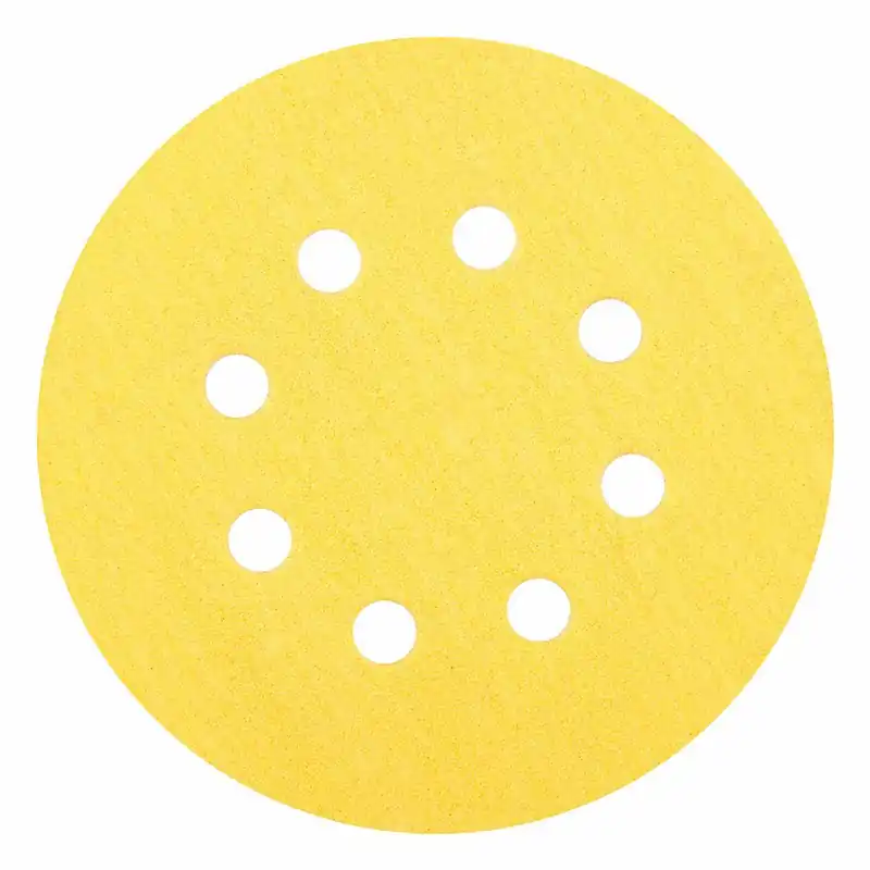 Norton 66261183916 Hook-and-Loop Sanding Disc 5 in Dia, 8 Hole, Aluminum Oxide, P80 Grit, C Wt Paper, A296 PK50
