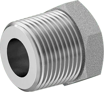 McMaster 50925K362 Compact Extreme-Pressure Steel Pipe Fitting Bushing Adapter, 1 NPTF Male x 1/2 NPTF Female