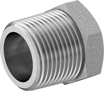 McMaster 50925K364 Compact Extreme-Pressure Steel Pipe Fitting Bushing Adapter, 1 NPTF Male x 3/4 NPTF Female