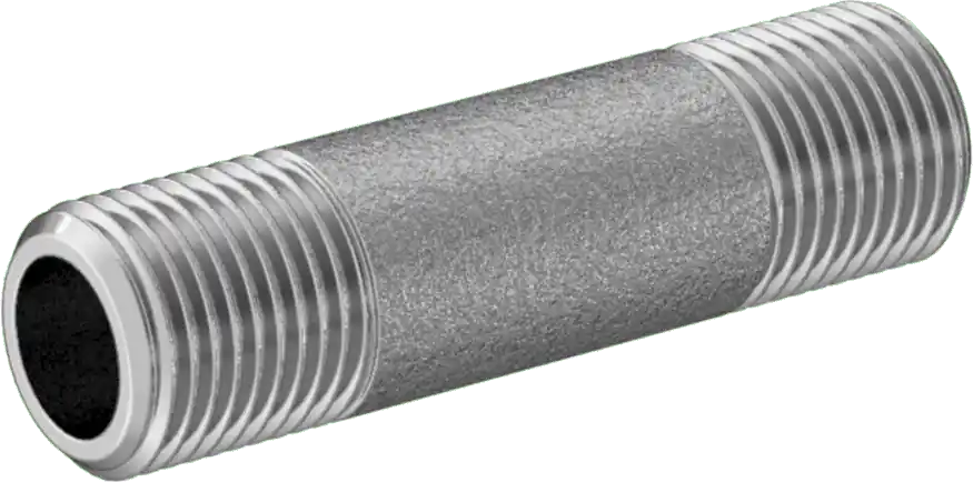 McMaster 4830K112 Standard-Wall 304/304L Stainless Steel Pipe Nipple Threaded on Both Ends, 1/8 NPT, 1-1/2" Long