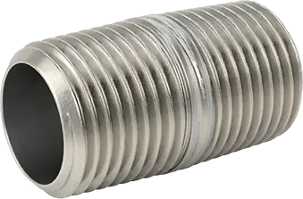 McMaster 4830K172 Standard-Wall 304/304L Stainless Steel Pipe Nipple Threaded on Both Ends, 1/2 NPT, 1-1/2" Long