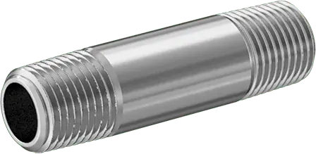 McMaster 2427K112 Standard-Wall 304/304L Stainless Steel Threaded Pipe Threaded on Both Ends, 1/8 BSPT x NPT, 1-1/2" Long