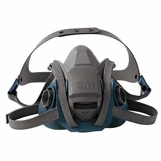 3M 6501QL Half Mask Respirator Rugged Comfort 6500, 0 Cartridges Included, Silicone, S Mask Size