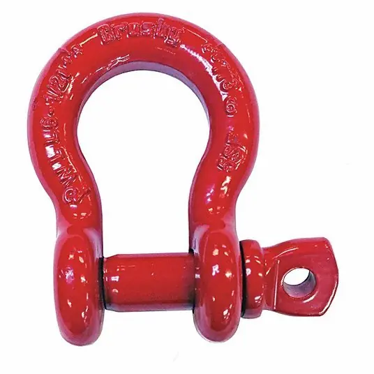 Crosby 1018507 Anchor Shackle, 9,500 lb Working Load Limit, 2 in Compatible Sling Wd, Silver