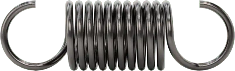 McMaster 9654K303 Steel Extension Spring, Pack of 6, with Hook Ends, 2.5" Long, 0.75" OD