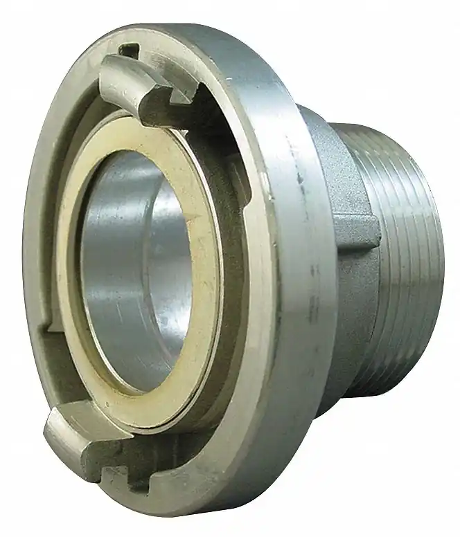 Moon American 394-25250Z Fire Hose Adapter, 2-1/2 in NH x 5 in Storz, Aluminum, Straight, Rigid, Hard Coated, Rocker Lug