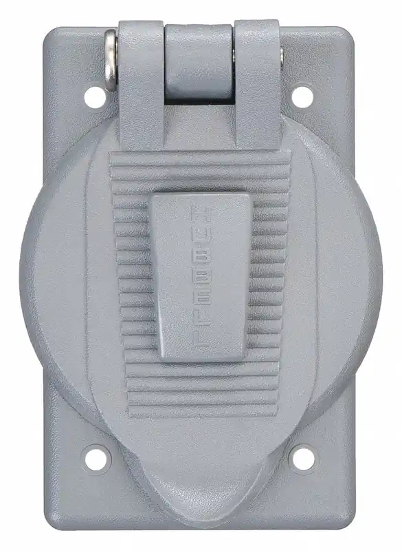 Hubbell WP1 Weatherproof Cover, Single-Gang Outlet Box, Reinforced Thermoplastic Polyester