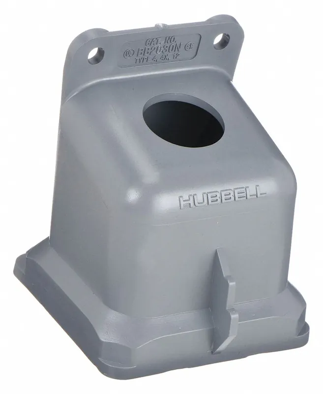 Hubbell BB2030N Back Box for IEC 60309 Pin & Sleeve Devices, 20 A / 30 A, Non-Metallic
