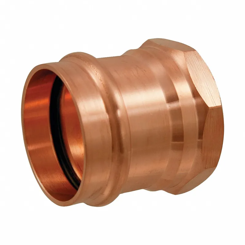 Nibco 9024650FPC Crimp Fitting Adapter, 1/2 in CTS x 1/2 in MNPT, Press x MNPT, 200 psi