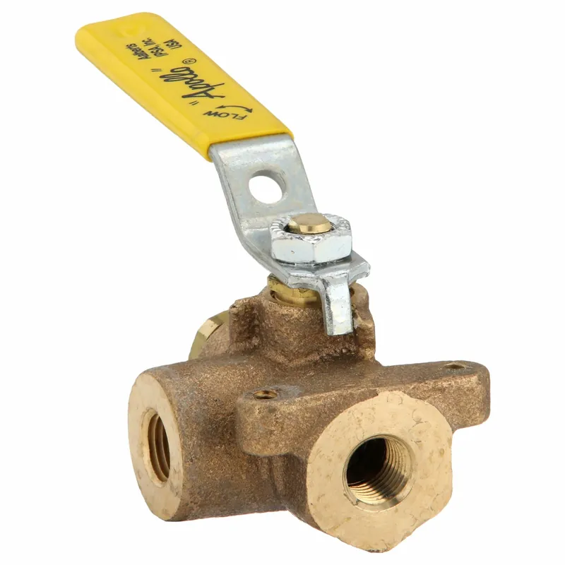 Apollo 7060101 Manual Three-Way Ball Valve, 1/4 in, Bronze, FNPT