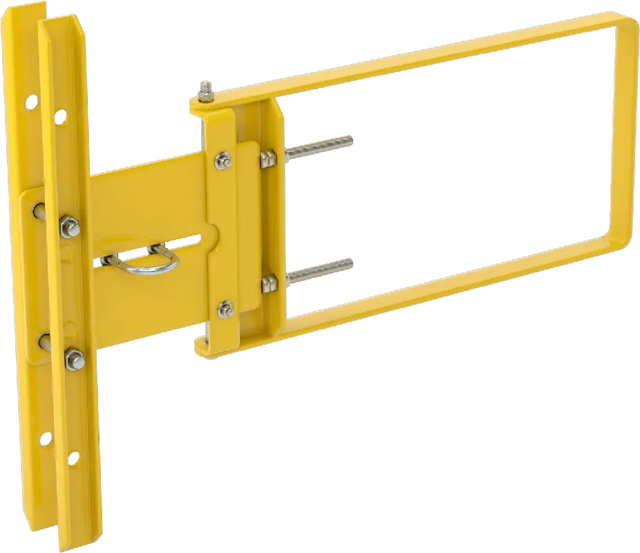 McMaster 8228T32 Safety Gate, Yellow Powder-Coated Steel, for 25" to 27-1/2" Opening, Style B
