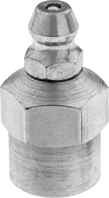 McMaster 1095K15 Zinc-Plated Steel Grease Fitting, Pack of 10, Straight, 1/8 NPTF Female, 1" Overall Height