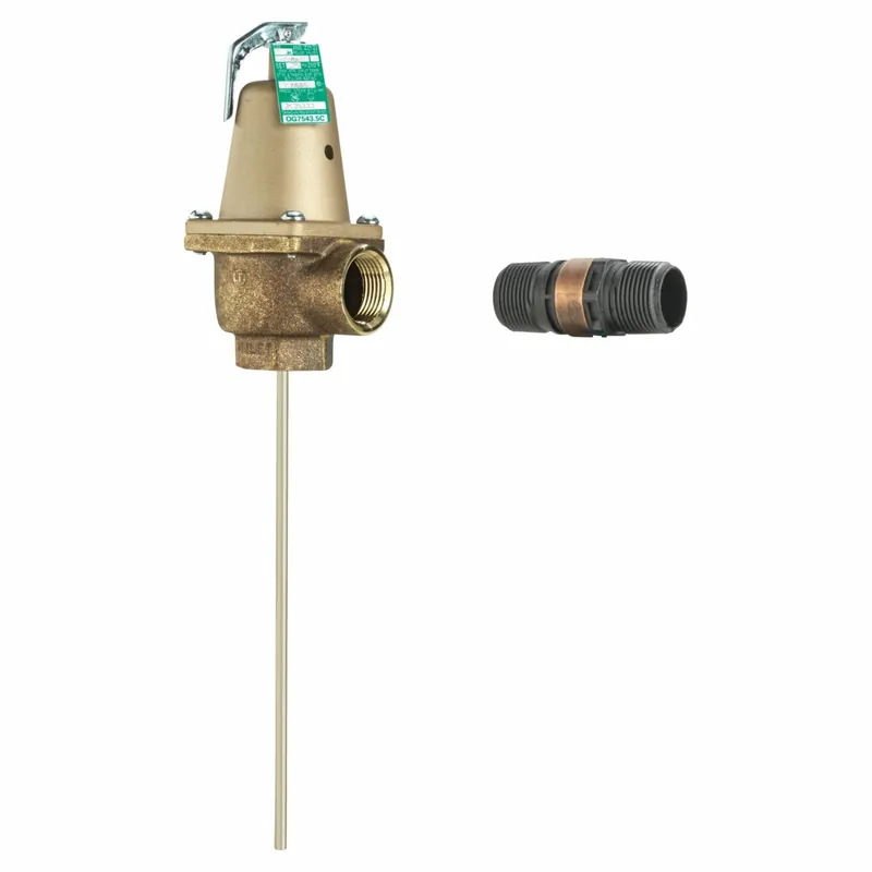 Watts 1 1/4 740 030 FS Hot Water Relief Valve, Iron, FNPTF x FNPTF, 1-1/4 in x 1-1/2 in, 30 psi