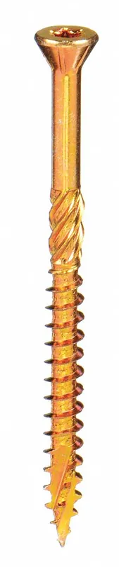 Approved Vendor U30251.019.0300 Deck Screw, 10 x 3 in, Torx T20 Flat Head, Zinc Yellow, 200 PK
