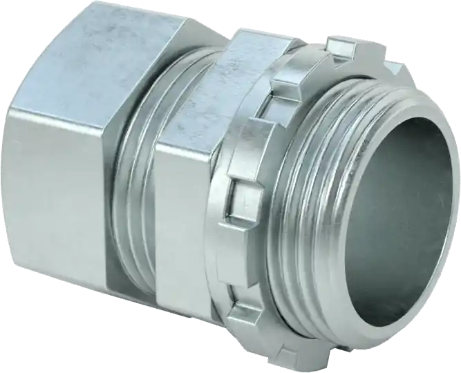 McMaster 1841T12 Thin-Wall Steel Conduit Zinc Compression Adapter, 3/4 Size with O-Ring and Locknut