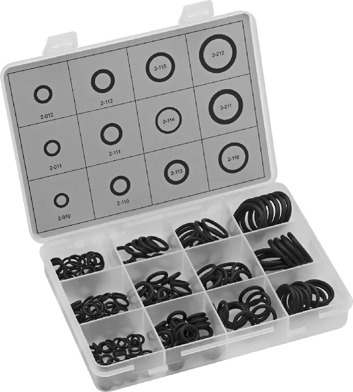 McMaster 9486K63 Oil-Resistant Buna-N O-Ring Assortment, 200 Pieces, 12 Dash Number Sizes