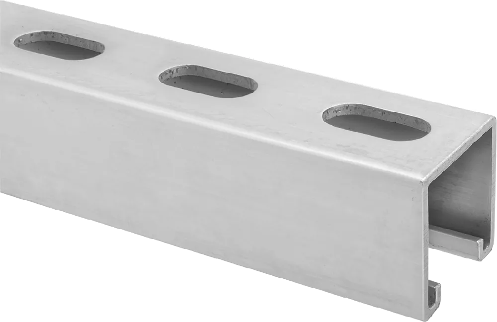 McMaster 3310T64 Standard Strut Channel, with 1-1/8" Long Slotted Holes, Galvanized Steel, 10 ft Long, 1-5/8" × 1-5/8"