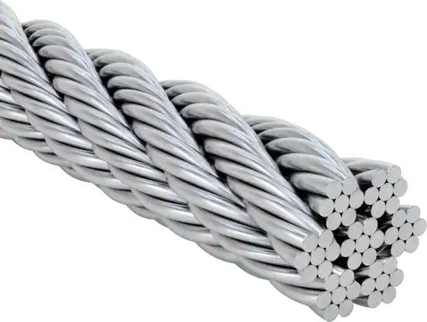 McMaster 3450T26 Galvanized Steel Wire Rope, 7 × 7 Strand Core, 3/32" Diameter, 150 lb Capacity, 100 ft Long