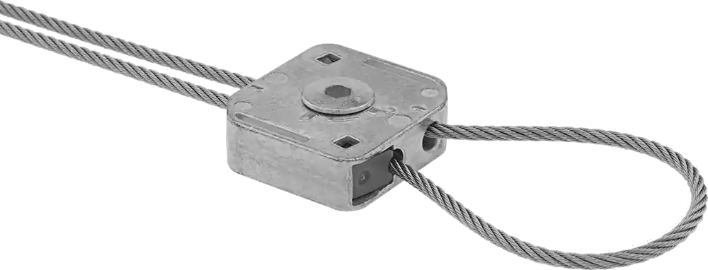 McMaster 34785T12 Quick-Adjust Wire Rope Clamp, Zinc, for 5/64" and 3/32" Rope Diameter, 100 lb, Not for Lifting
