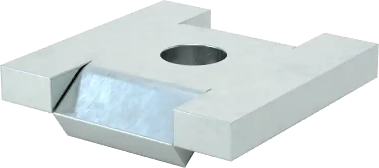McMaster 3585T12 No-Spin Strut Channel Tab Washer, Zinc-Plated Steel, for 3/8" Rod Diameter