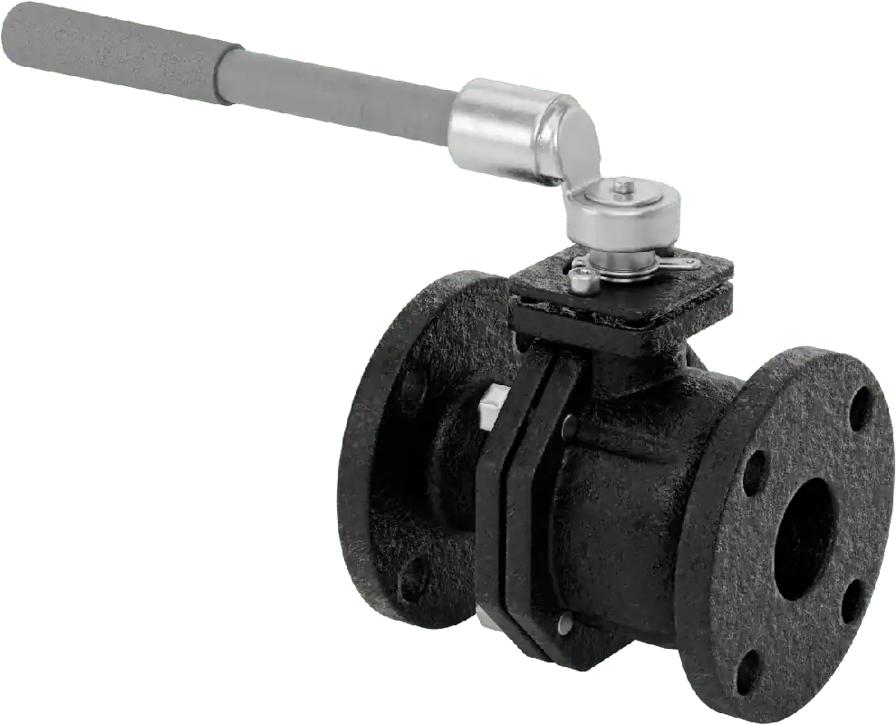 McMaster 3634K55 Flanged On/Off Ball Valve, Cast Iron Body, 2 Pipe Size, Lockable Lever Handle, 200 psi