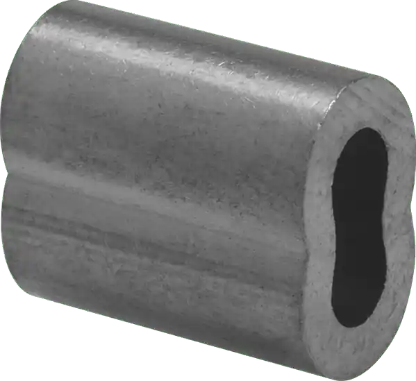 McMaster 3883T47 Wire Rope Compression Sleeve (For Lifting), Tin-Plated Copper, for 1/4" Stainless Steel/Steel Rope, Pack of 5, MS51844