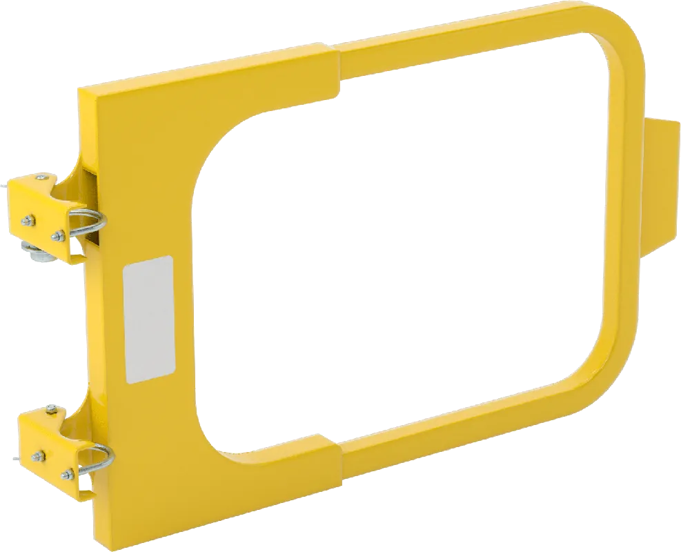 McMaster 4073K66 Self-Closing Safety Gate, Style A, Yellow Powder-Coated Steel, for 20" to 30" Opening, OSHA Compliant