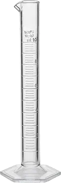 McMaster 4436T31 Clear PMP Plastic Graduated Cylinder, 10 ml / 0.34 fl oz, Class B, Autoclavable