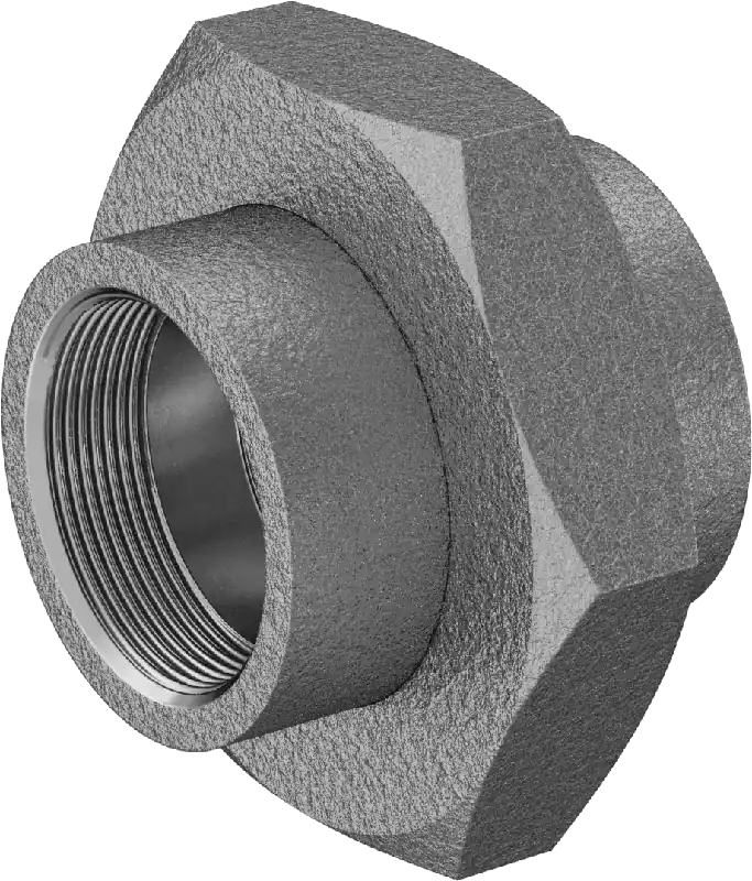 McMaster 44705K249 Low-Pressure 356 Aluminum Pipe Union Connector, 2 NPT Female, Class 150, Hex Body
