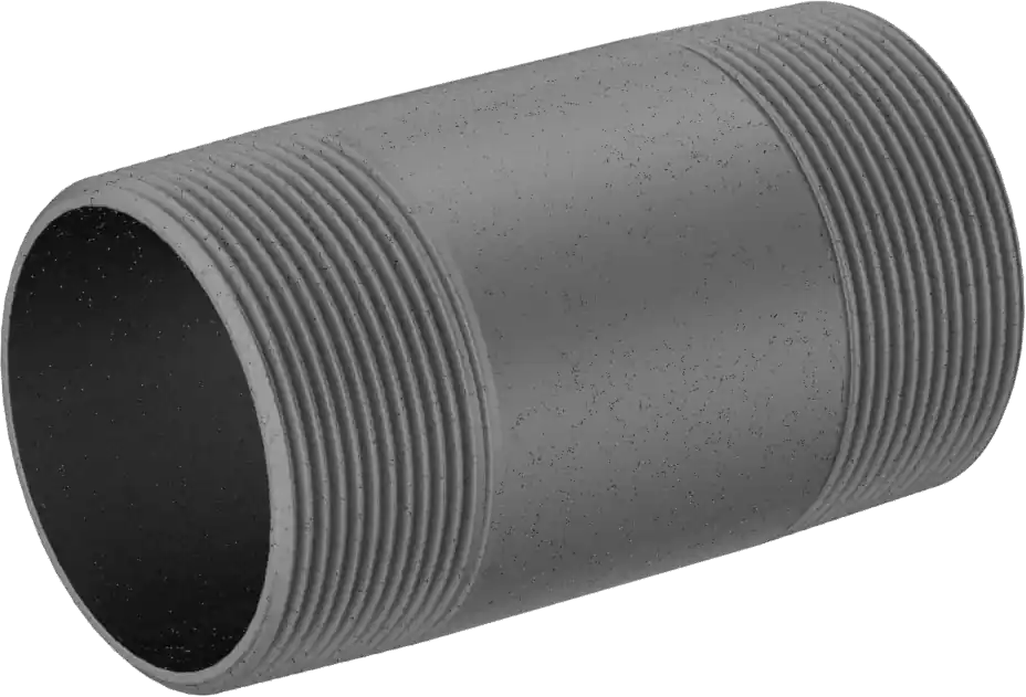 McMaster 4549K699 Standard-Wall Galvanized Steel Threaded Pipe Nipple, Threaded Both Ends, 3 NPT, 6" Long, Sch 40