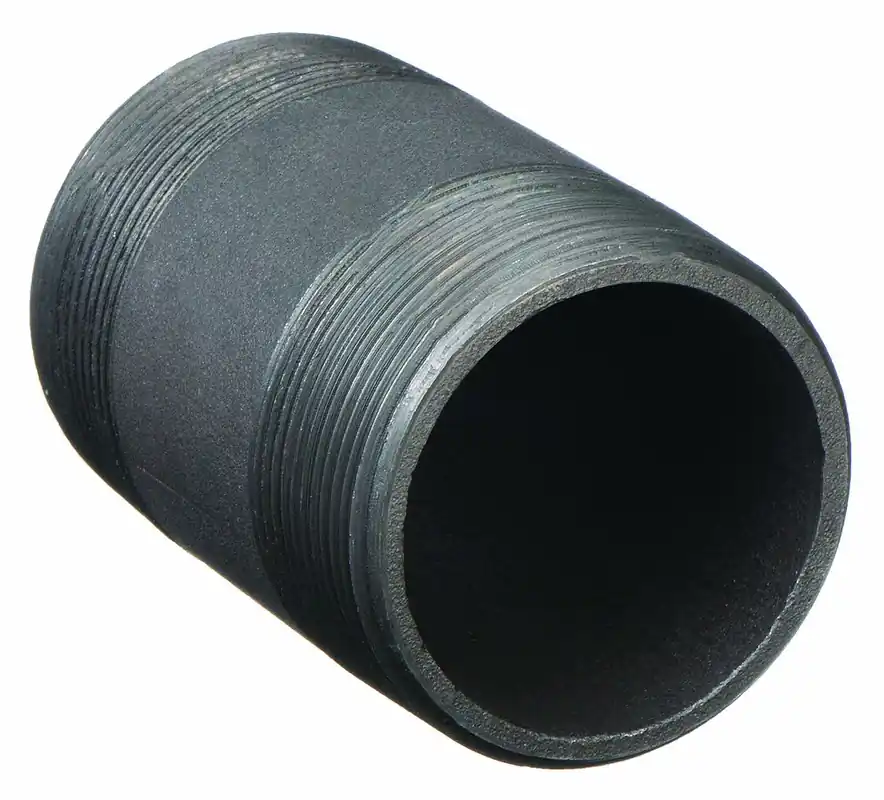 Beck 0332632207 Pipe Nipple, Black Steel, Schedule 80, 1-1/2 in MNPT x MNPT, Seamless