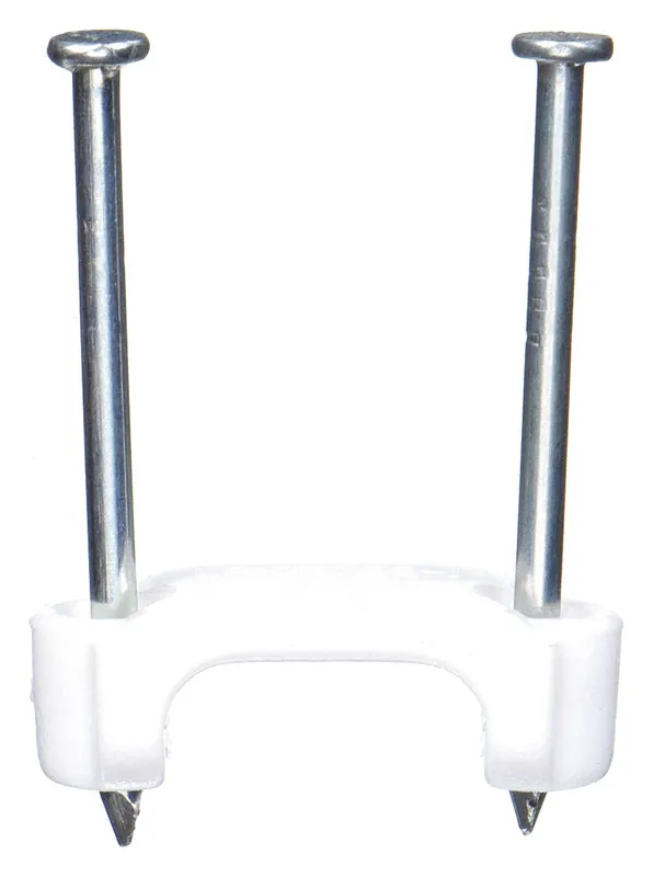 Thomas & Betts 17-214 Cable Staple, Plastic, White, 1/2 in, NM/UF Cable, PK 50