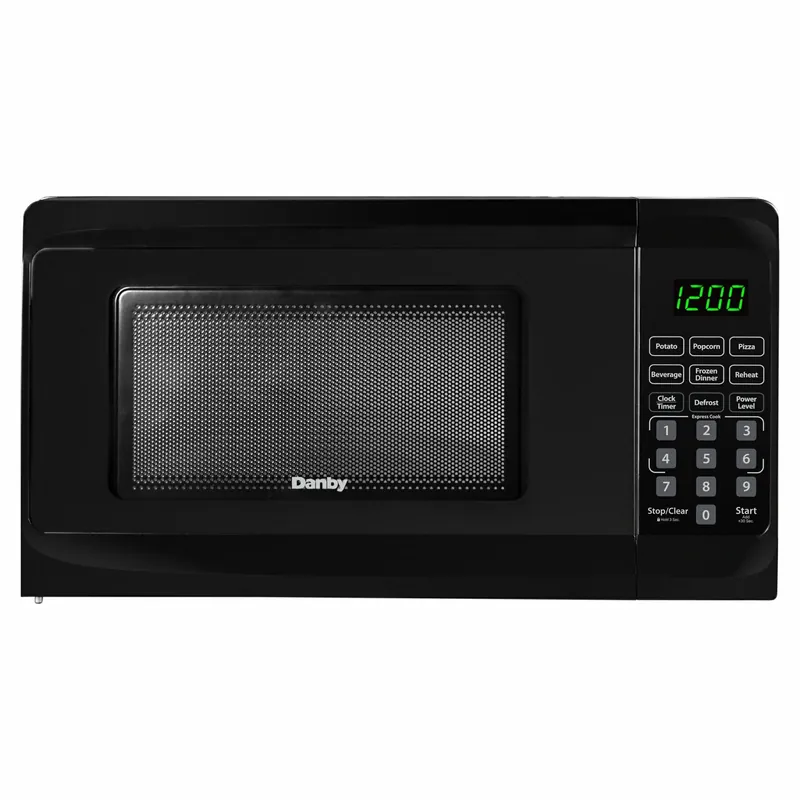 Danby DBMW0720ABD Countertop Microwave, 0.7 cu ft, 700 W, Black, 10 Power Levels