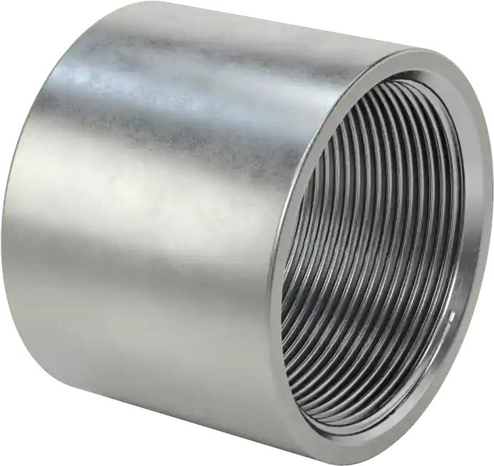 McMaster 46685K469 Low-Pressure Steel Straight Connector, Galvanized, Threaded From One End, 2 NPSC Female, Class 150