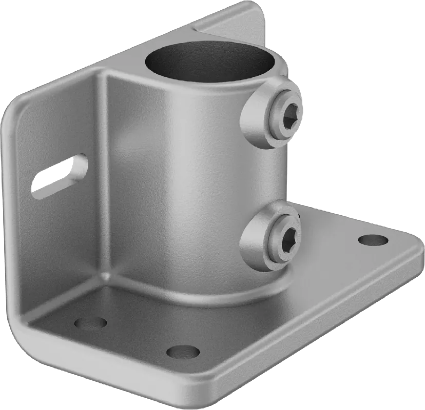 McMaster 4936T233 Galvanized Iron Slip-on Rail Fitting, L-Shaped Rail End for 1-7/8" Rail OD