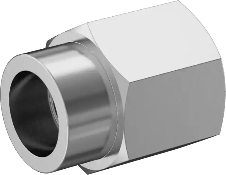 McMaster 51255K322 Socket-Connect Fitting for SS Tubing, 316 SS Adapter, 1" Tube OD × 1 NPT Female, 4300 psi
