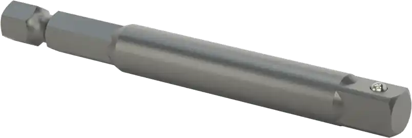 McMaster 52735A25 Square Drive Adapter for Power Tools, 1/4" Hex Shank to 1/4" Square Drive, 3" Long