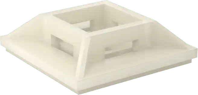 McMaster 7566K25 Cable Tie Mount, Adhesive-Back/Screw-In, 0.21" × 0.06" Tie, Off-White, Pack of 50