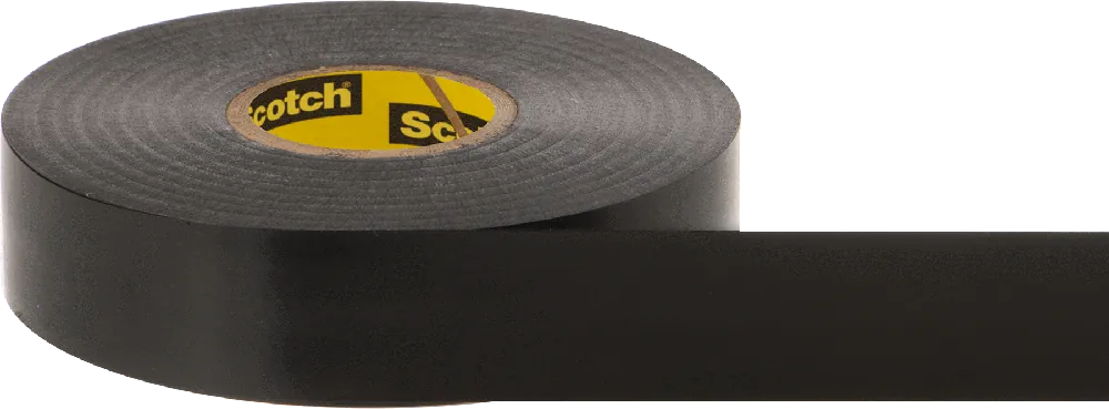 McMaster 76455A22 Electrical Tape, 3M Scotch Super 33+, 3/4" Wide, 76 ft Long, Black, UL 510, 600V